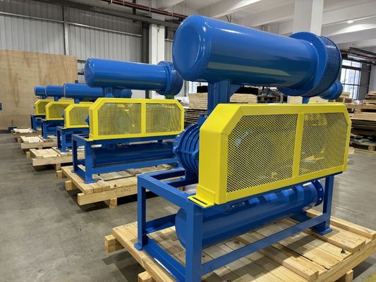 Watergekoelde driebladige Roots-blazer met een druk van 60-80 KPA en een luchtcapaciteit van 31,89-50,67 m³/min