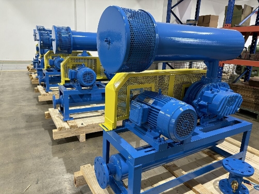 10KPA - 80KPA Drie-loppige wortelblazer, gebruikt voor waterbehandeling en pneumatisch vervoer