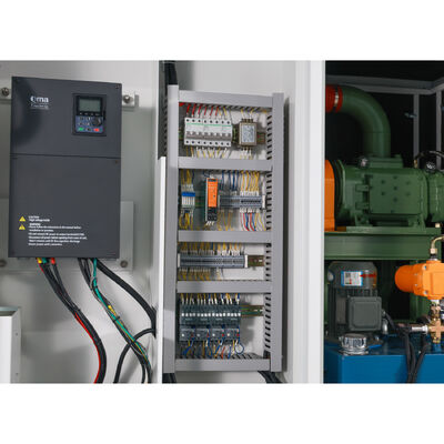 BLG360RB-II, 100-150 Kpa druk,101.2-196.4m3/min Luchtstroom, 1800-3100 RPM-snelheid, geïntegreerde Skid-montage Intelligente Schroefblazer