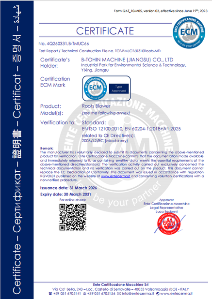 China B-Tohin Machine (Jiangsu) Co., Ltd. certificaten